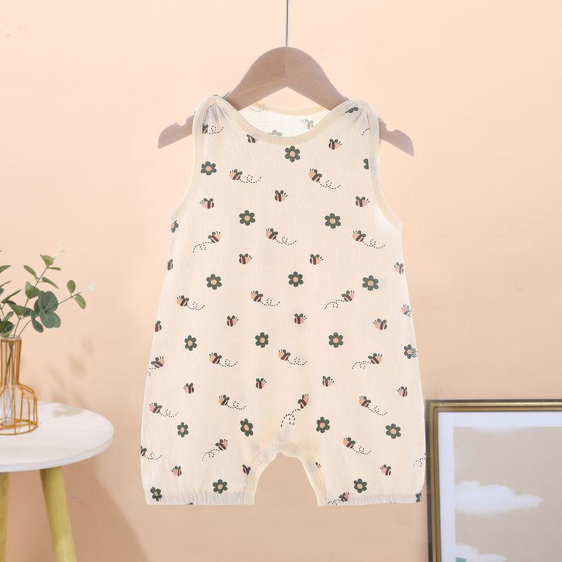 Baby Vest Romper Summer Thin Pajamas Seamless Korean Style Summer Clothes Baby Y One-Piece Crawling Suit Super Cute