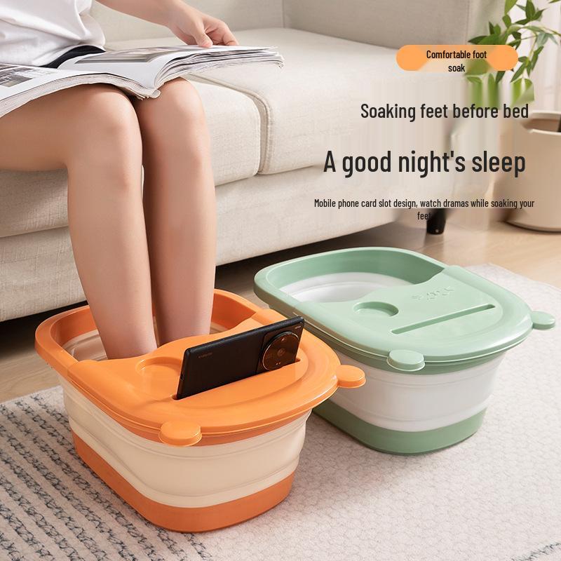 Portable Foldable Foot Bath Bucket - Deep, Over-Calf, for Dormitory or Home Use