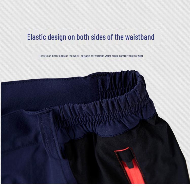 Pánské rychleschnoucí větruodolné turistické kalhoty - Tenké, pružné, prodyšné, chránící před sluncem, nadměrné velikosti, pro venkovní sporty a horolezectví.