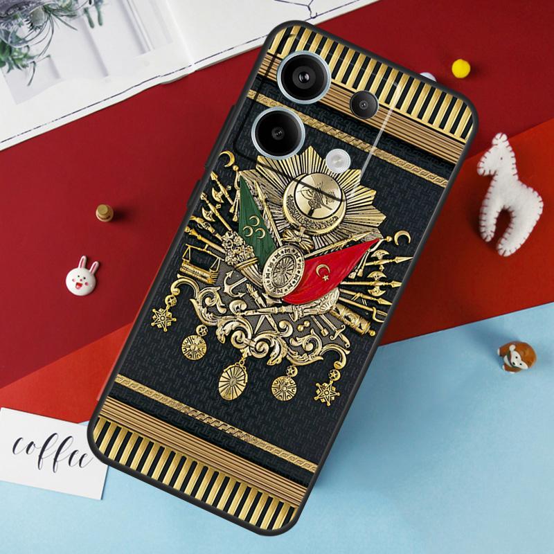 

Чехол-кошелек с гербом Османской империи для Xiaomi Redmi Note 14 13 Pro 12 11 10 15 Pro Plus Redmi 15 10C 12C 13C 14C 15C Note 15 Pro Plus 5G