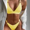 Women's Slimming Solid Color Bikini Swimsuit