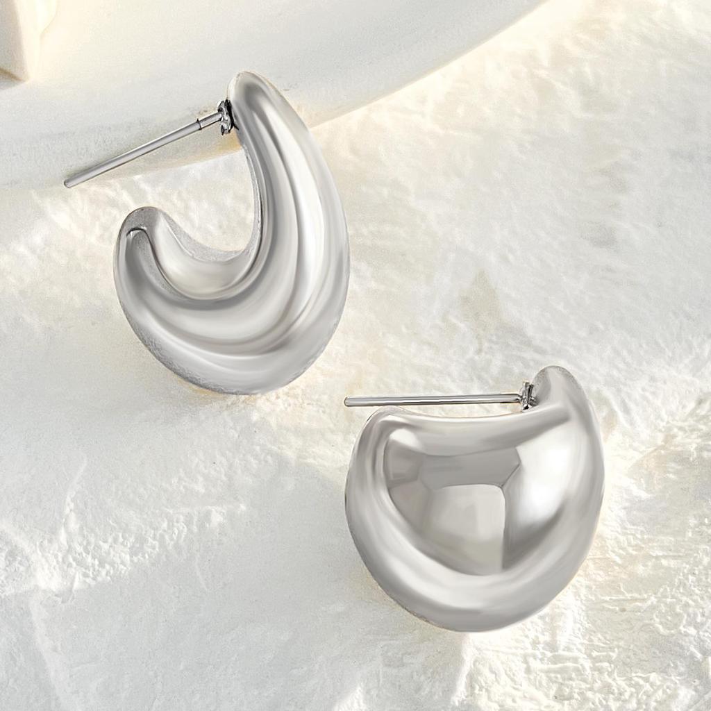 Teardrop Stud Earrings: Versatile European & American Fashion for Women
