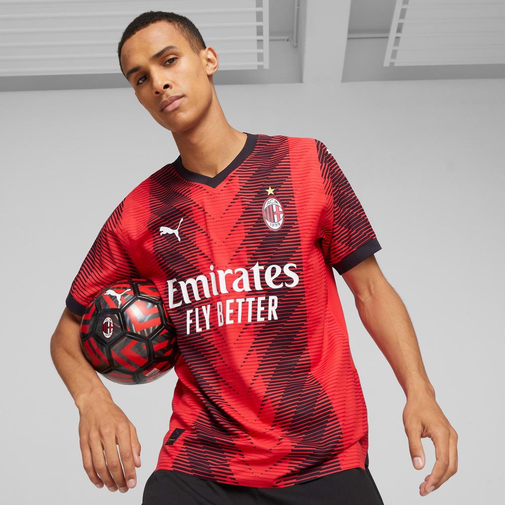 PUMA Milan 23/24 Authentique Soccer Training Jersey Red