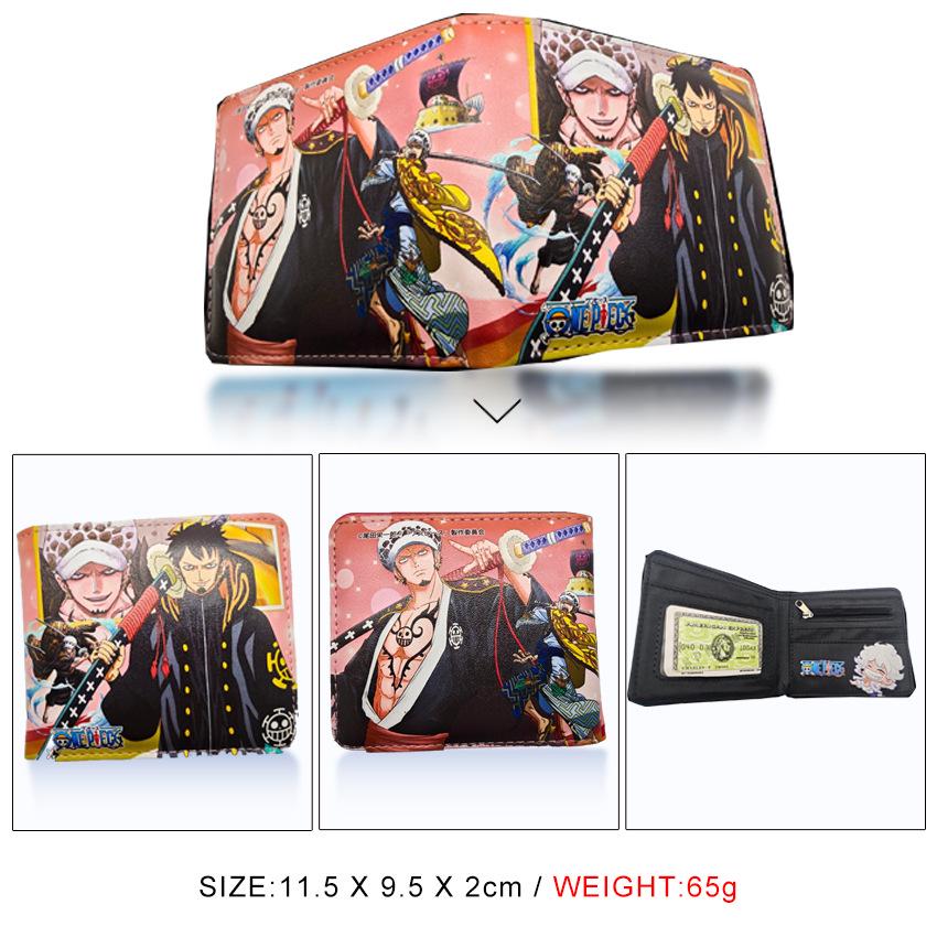 Трехмерный аниме-кошелек One Piece - Луффи, Чоппер и Зоро Студенческий PU 11.5x9.5x2 серый