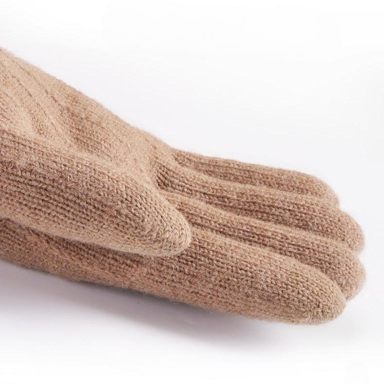 Winter Touch Screen Gloves Cycling Electric Bike Men's Warm Gloves Windproof and Cold Proof Gloves Thick Knitted Yarn Gloves with Added Velvet