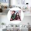 Demon S-Slayer K-Kamado T-Tanjiro N-Nezuko Pillow Case Short Plush Sofa Decorative Gift Home Double-sided Printing Cushion