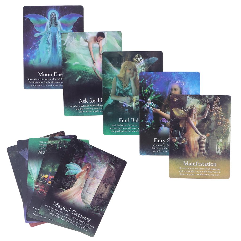 44 Sheets Tarot Deck Exquisite Patterns Perfect Size Fortune Telling Portable Divination Cards for Beginners