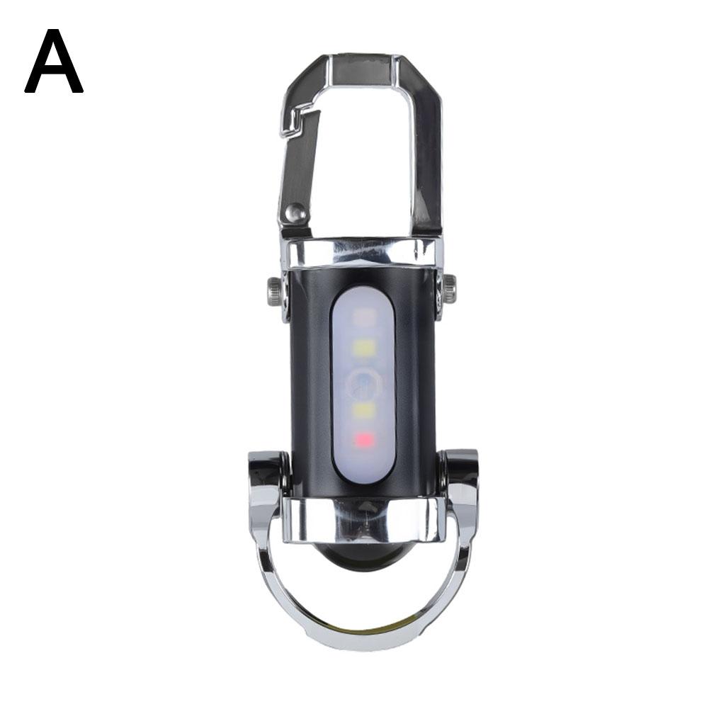 Mini Multi-functional Bright Rechargeable LED Flashlight Keychain Portable Waterproof Camping Pocket Lamp Keyring Hanging Light