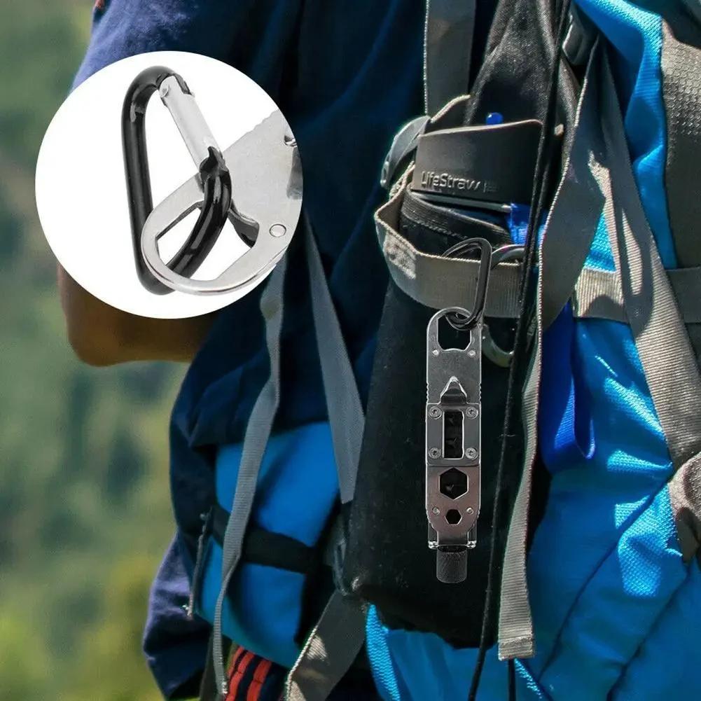 Multifunctional Mini Flashlight with Screwdriver Outdoor EDC Keychain Shape Screwdrivers Portable Steel Repair Tool