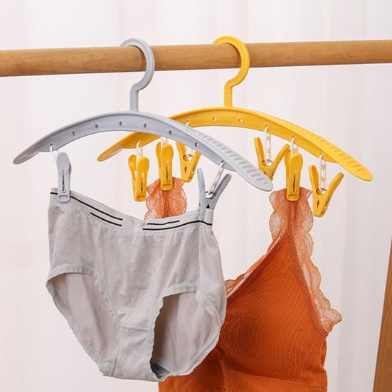 Rutschfester Hosenbügel mit 8 Clips für die Organisation im Schrank – einfache Installation, keine Spuren!