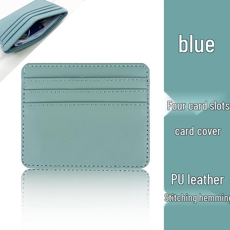 Women's Exquisite Waterproof Leather PU Card Holder - Ultra-Thin, Multi-Card Slot, Small Business Card Sleeve