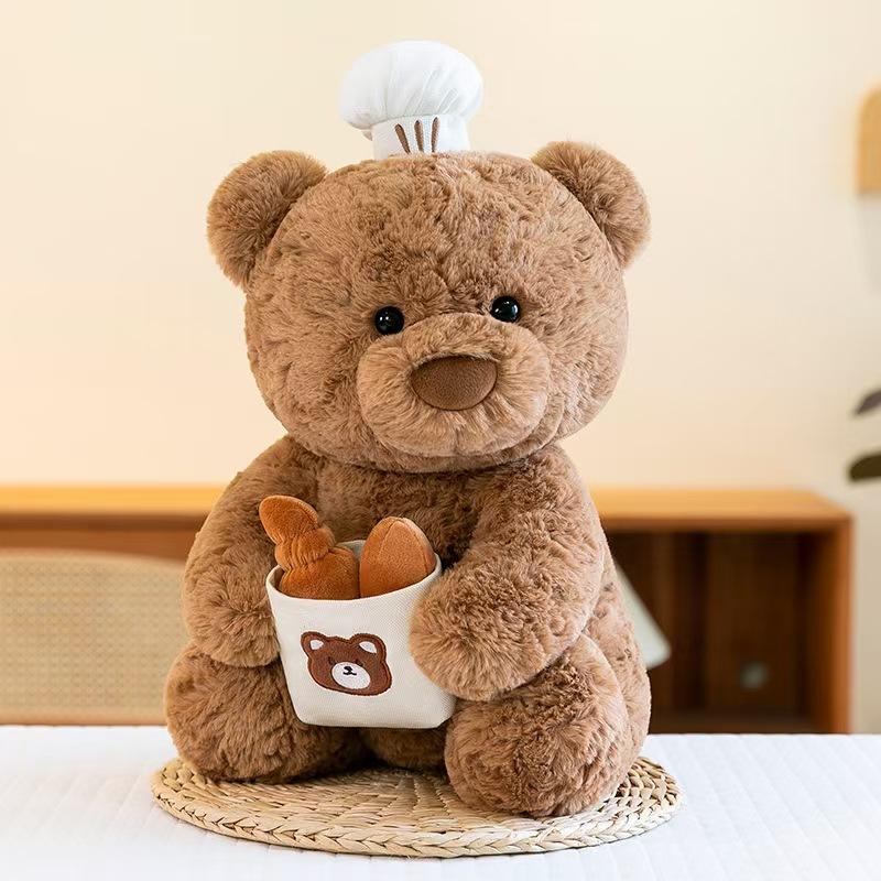 Cute Hug Bear Pastry Artist Plush Toy Baker Bear Doll Children'S Pillow Gift Toy Ornament