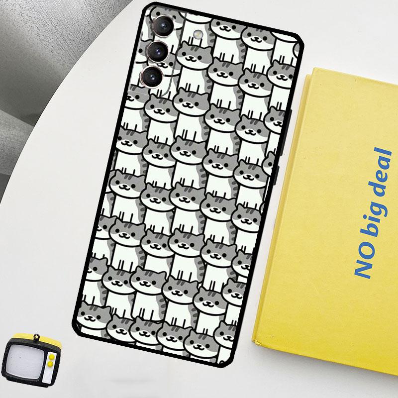 Funny cute cats Phone Case For Samsung Galaxy S25 Ultra S20 S21 S22 S23 Plus S9 S10 S25 FE S24 Ultra Cover