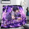 Sasuke Naruto pattern Flannel Blanket, High quality Comfortable for All Seasons, Home Decor, Warmth and Comfort, Perfect for Gifts.