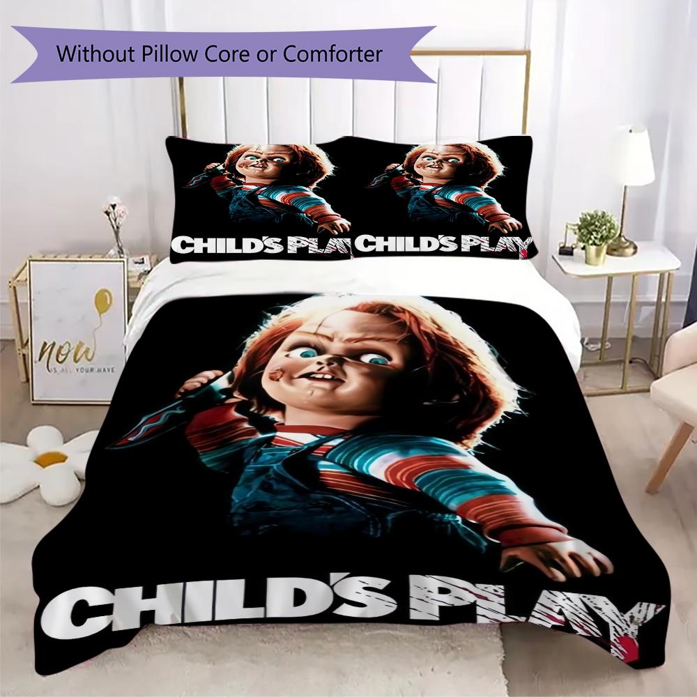 Child'S Play Horror Theme Bedding Without Core 1 Duvet Cover 2 Pillowcase Without Core Soft And Comfortable Christmas Birthday Gift