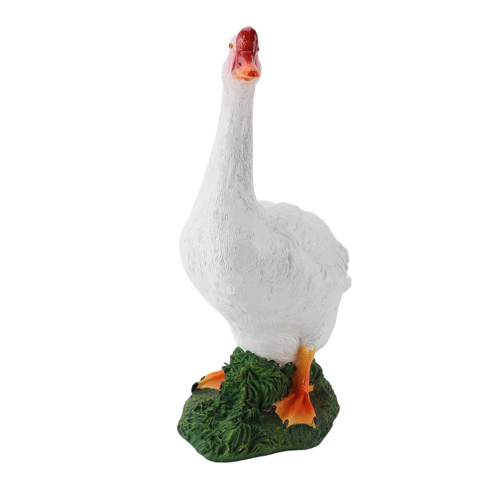 Goose Statue Farm Animal Figurine Resin Goose Sculpture Garden Ornament for Outdoor Backyard Patio Lawn Decoration
