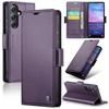 Flip Case for Samsung Galaxy S23 FE, CASEME Wallet, Purple + 9H Glass