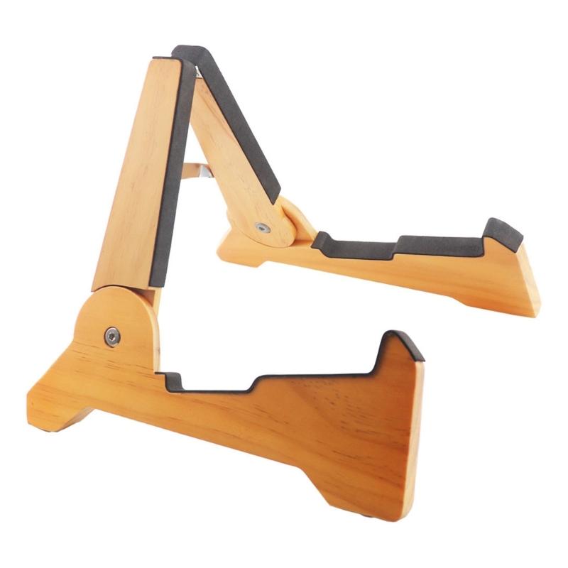 Lightweight A-Frames Folding Instrument Stand Universal Wooden Acoustic Guitar Stand for Guitar, Bass, Violins, Ukulele 1