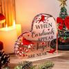 Red Cardinal Memorial Gifts – Crystal Acrylic Heart. Xmas Centerpiece, Sympathy for Loss.