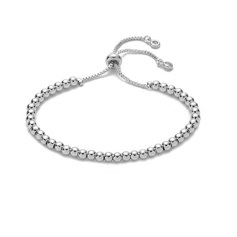 

2Pcs/lot,18K Gold Plated Brass Material Bracelet Gold Copper 4/6/8/10mm Stacked Bead Bracelet Men s and Women s Zircon Other&25.5cm