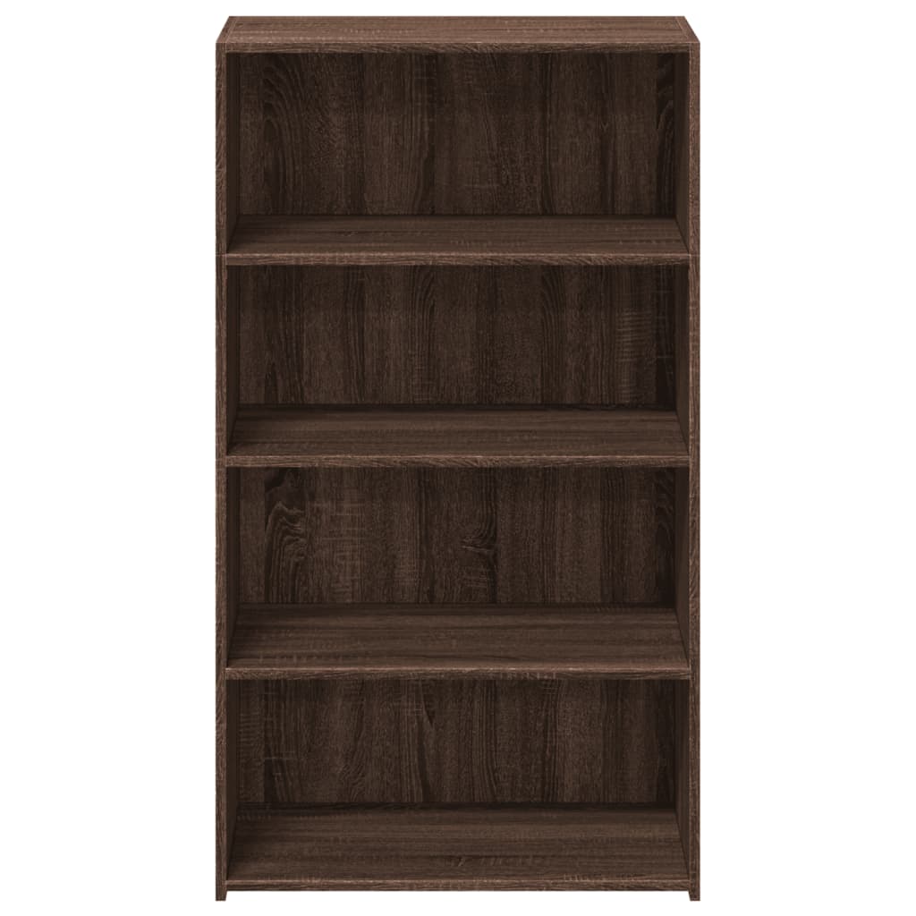Highboard in Brown Oak Look 70 x 41 x 124 cm Particleboard