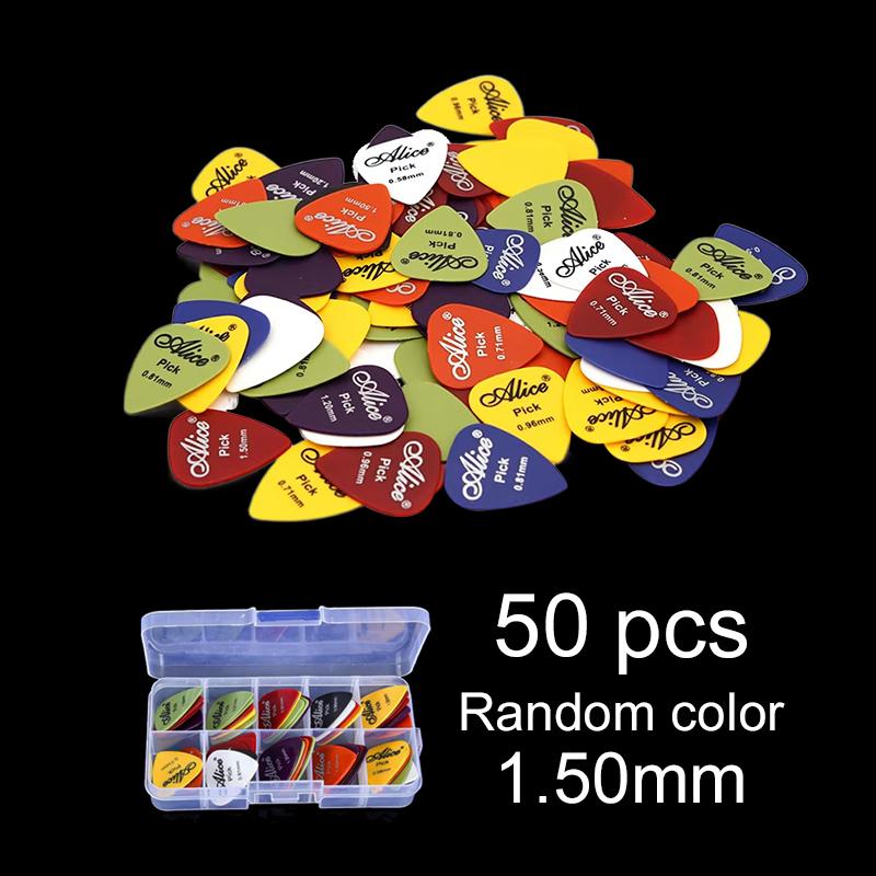Electric Guitar Pick with Storage Box Acoustic Music Picks Plectrum 0.58/0.71/0.81/0.96/1.20/1.50mm Thickness Guitar Accessories