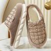 Cotton Slippers Women's Winter Home Indoor Autumn and Winter Couple Fluffy Shoes Household Non-slip Home Confinement Cotton Drag Men's Winter