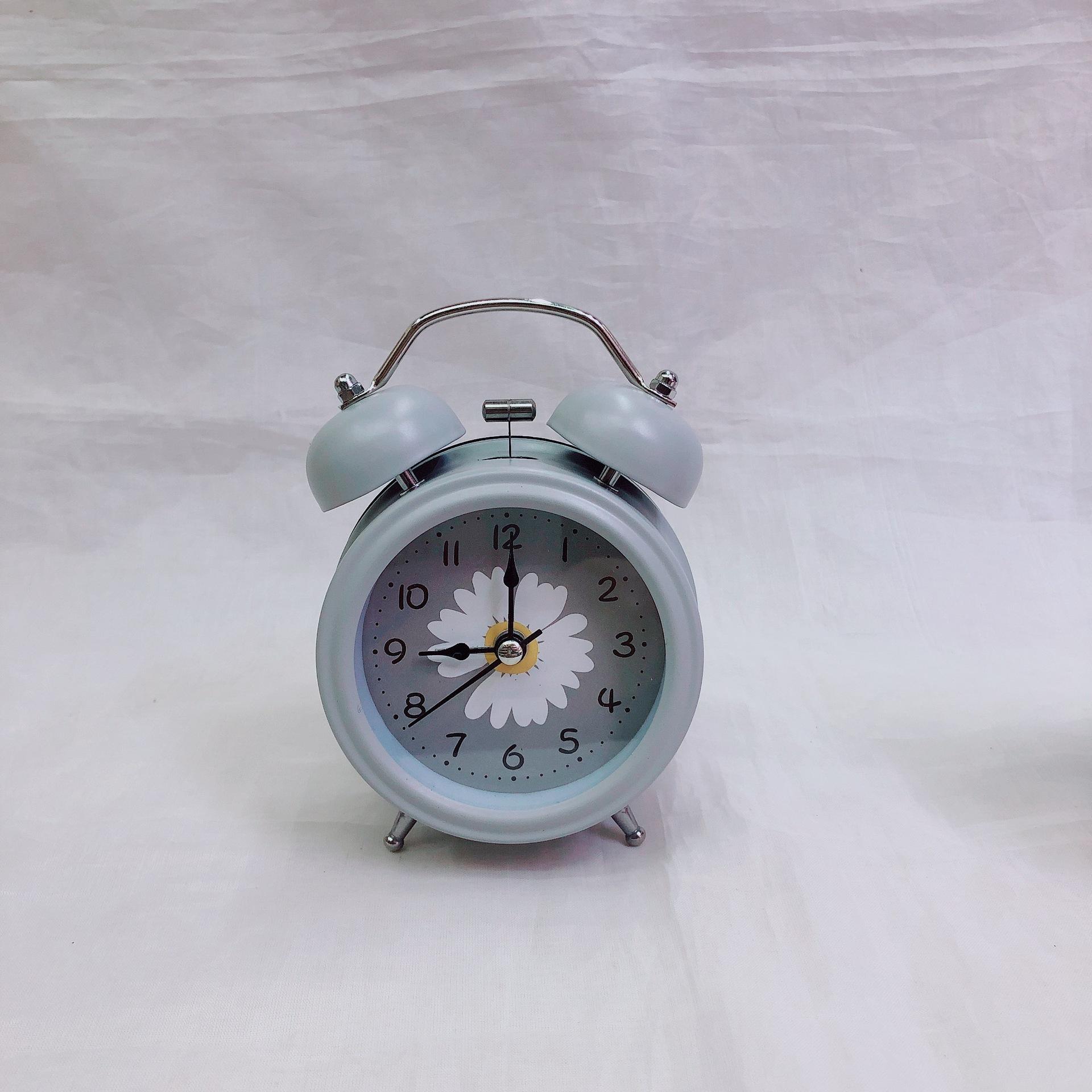 

3-дюймовый металлический ремесленный маргаритка современный колокольчик будильник, круглый простой и супер громкий звук