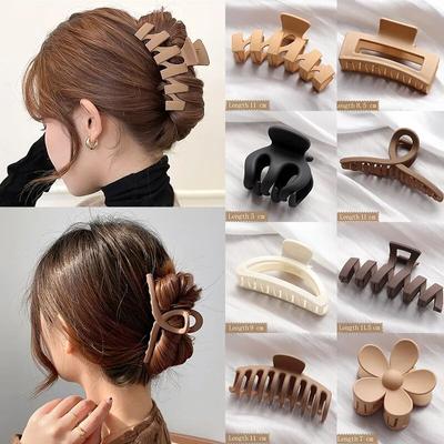 New Women Fashion Metal Geometric Hair Clips Claw Clip Large Acrylic Hair Clip Headband Hairpin Hair Crab Hair Accessories