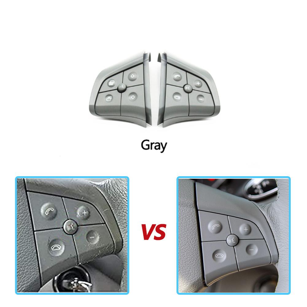 Steering Wheel Control Switch 5-Button Grey For Mercedes Benz W164 ML GL 2006-09