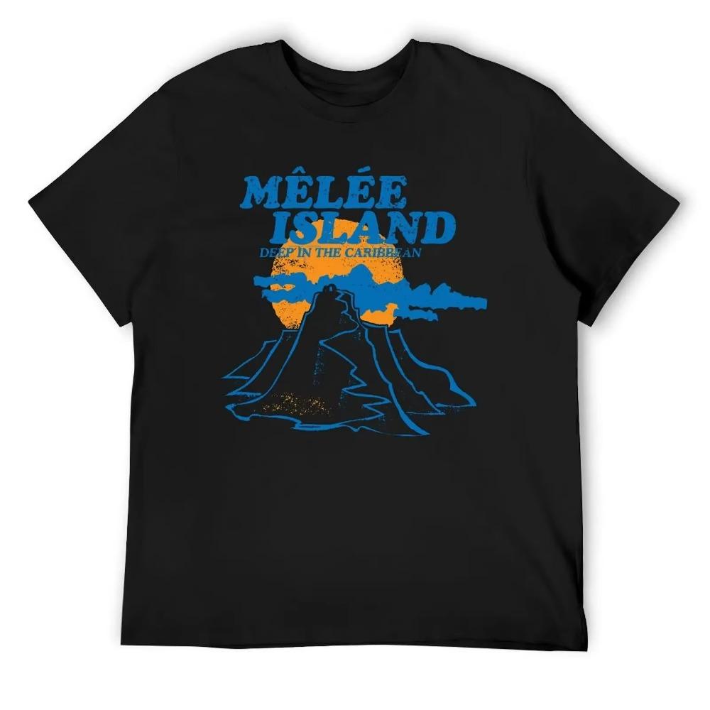 

Crewneck Mêlée Island (Темный вариант) Футболка Classic For S Move Tees Classic Humor Graphic Travel Размер США XXXXXL чёрный