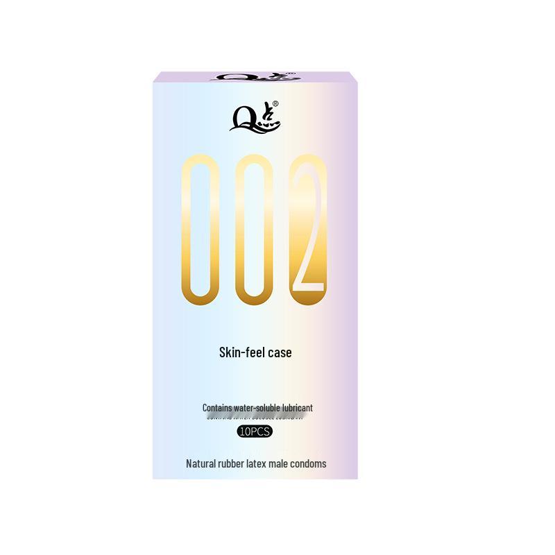 Q Point Ultra-Thin 001 Condoms: Lubricated, Spermicide-Free, for Men & Women, Enhanced Feel & Safety