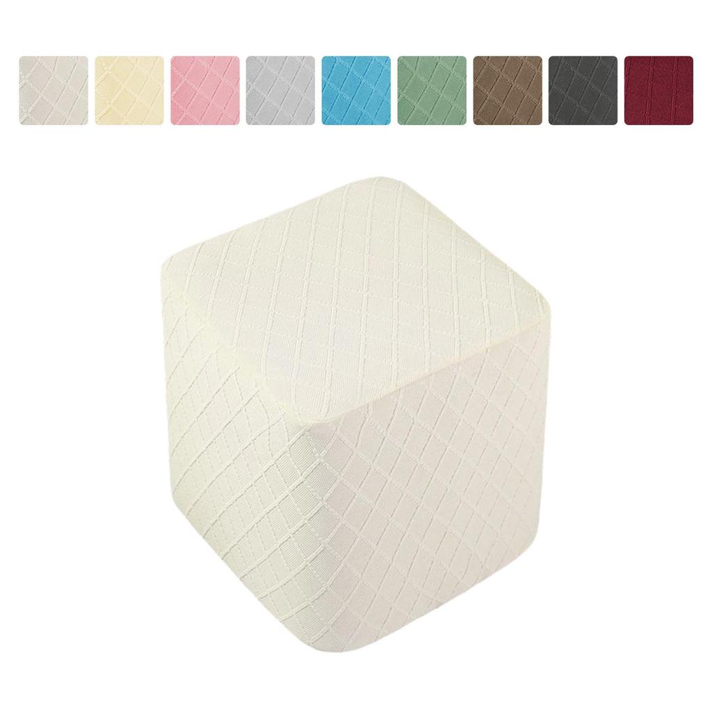 Stretch Ottoman Cover Stool Protector Ottoman Slipcovers for Living Room