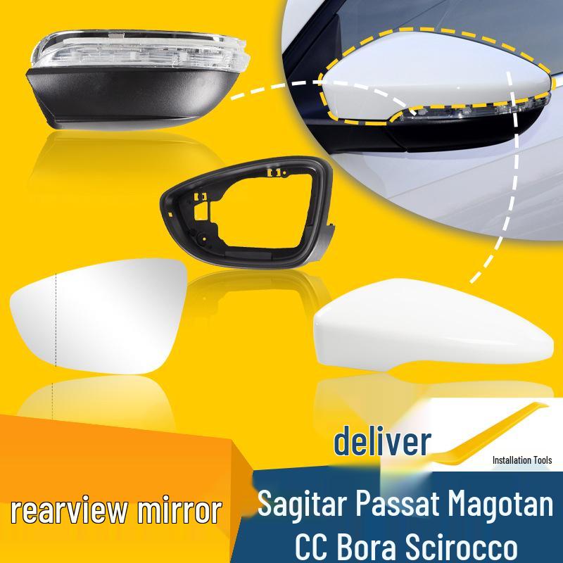 Rearview Mirror Shell & Turn Signal Frame for Volkswagen Models: Sagitar, Passat, Magotan, CC, Scirocco, Bora, Viloran