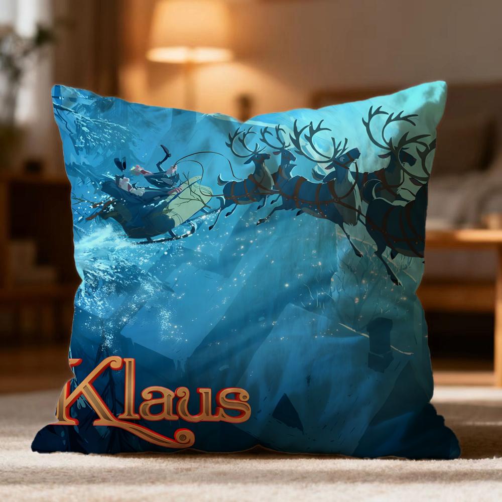 Popular KKlausew Cushion Cover Soft Washable Pillow Case Multi-Scene for Couch Bed Travel Office Use