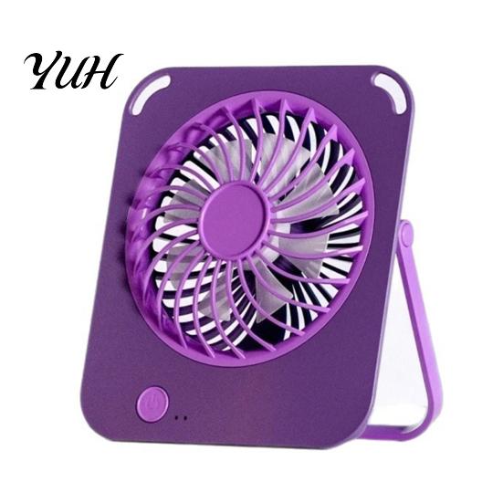 Adjustable Airflow Fan Portable Small Fan, Rechargeable Ultra-thin Silent Operation, with 3 Gear Circulating Air Wind Speed Desktop for Office фиолетовый