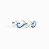 S925 Sterling Silver Water Wave Ring for Women - Elegant, Modern, Minimalist European/American Style.