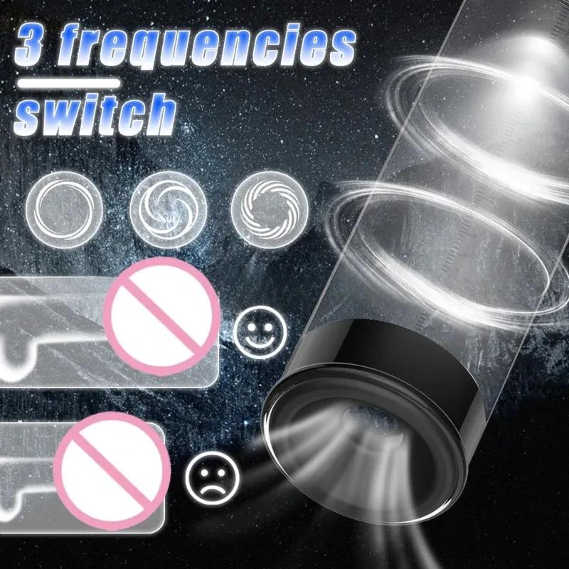 Male Automatic Masturbator Penis Training Dick Enlarger LCD Display Electric Vacuum Sucking Penis Pump Adult Sex Toys for Men