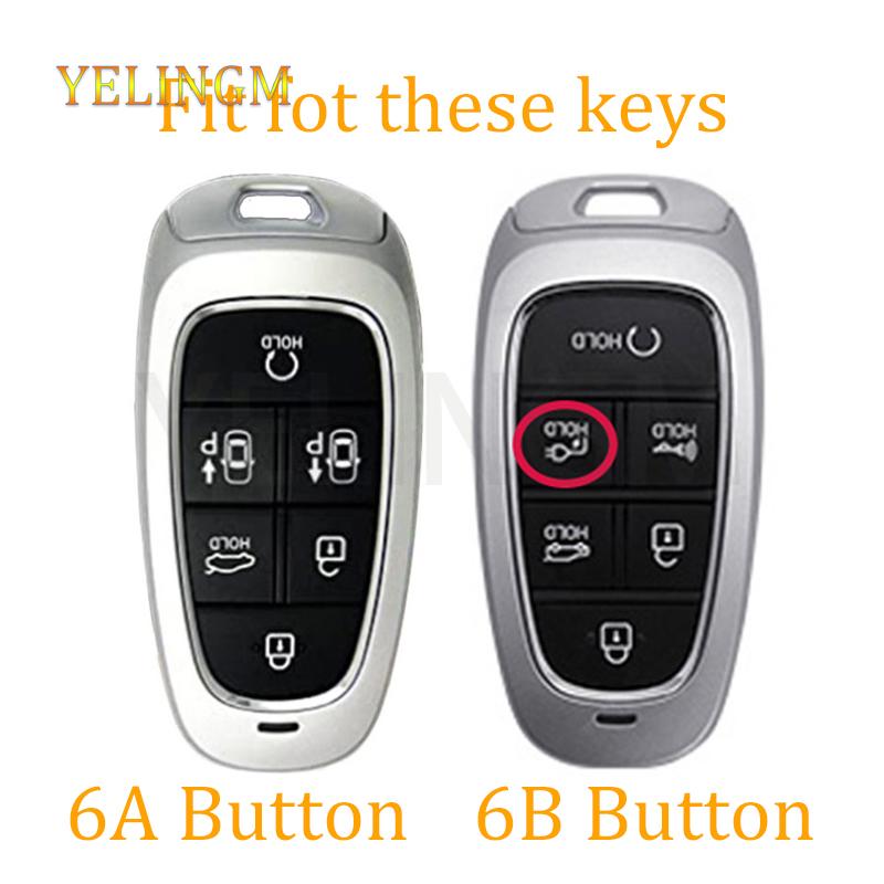 6Buttons Tpu Car Remote Key Shell Fob Protector For Hyundai Sonata Tucson Santa Fe Hybrid Nexo Nx4   Case Cover Keychain