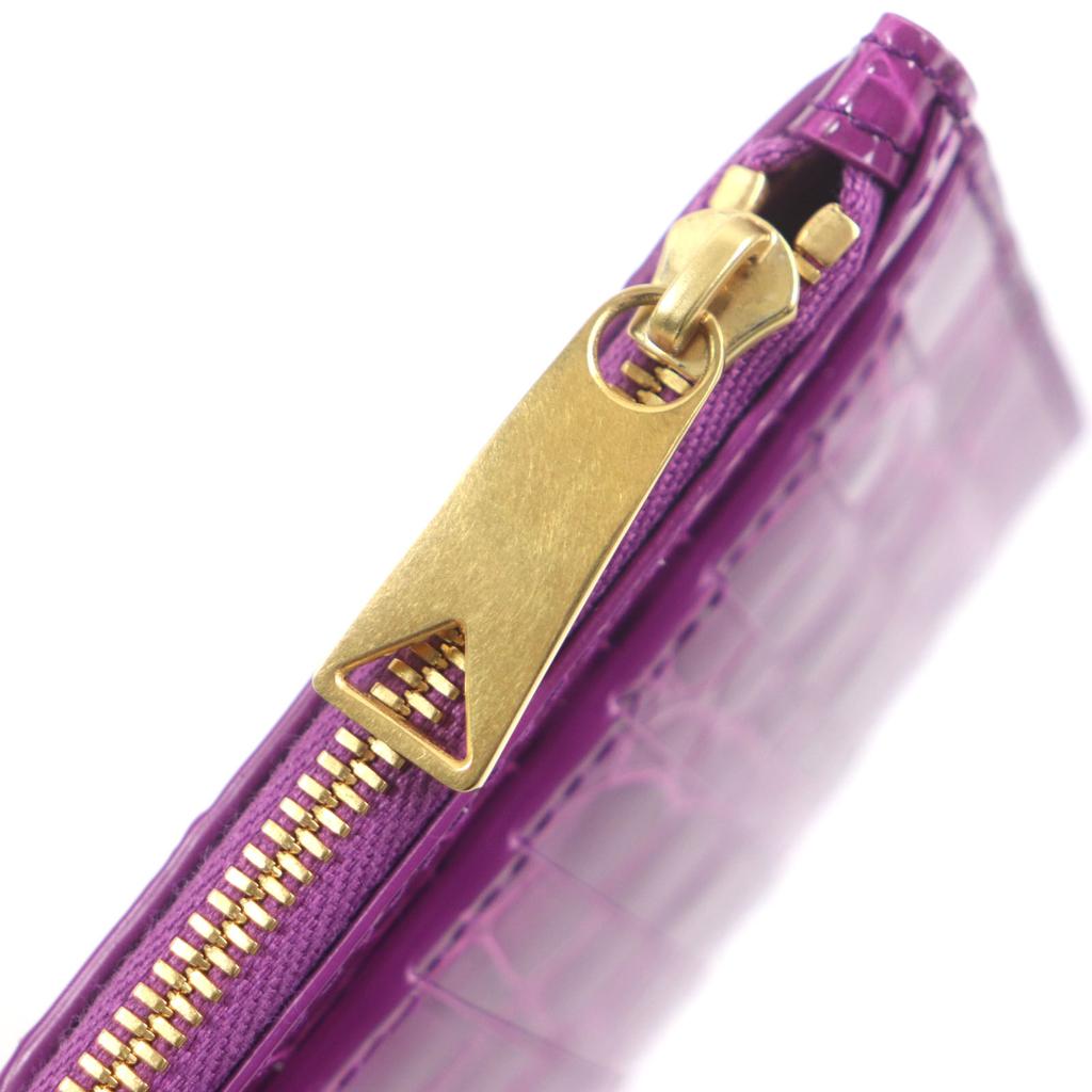 Pristine BOTTEGAVENETA Coin Case Cassette Long Zipper Card Case Used