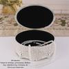 White Color Antique Jewelry Organizer Oval Shape Enamel Jewelry Box  For Earrings