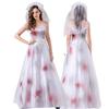 Halloween Ghost Bride Wedding Dress Role Play Costume Womens White Horror Themed Party Outfit