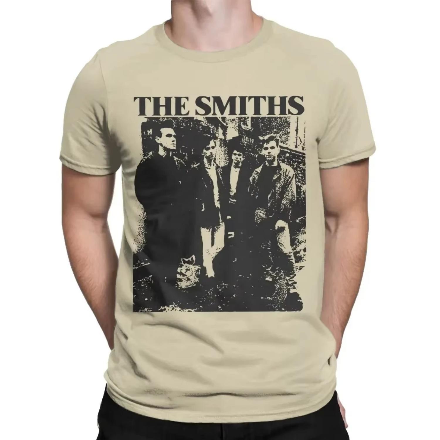

Band T-shirt The Smiths Vintage Pencil Drawing Style T-Shirt for Men Casual Pure Cotton O Sleeve T Shirt Printing Clothing S разноцветный
