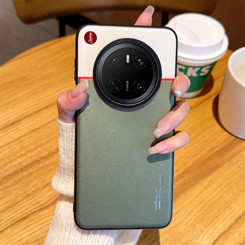 Applicable To Huawei Mate70air Mobile Phone Case Color Matching Mate80/70 Protective Case Mate80Promax Leather 5g