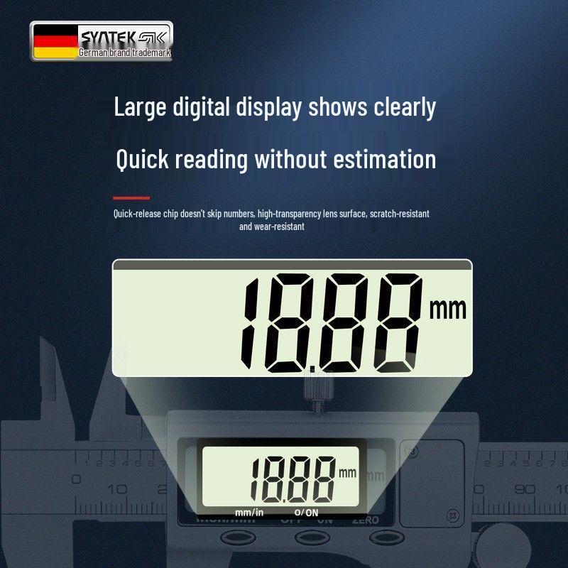 Rechargeable Waterproof Stainless Steel Digital Caliper - High Precision Industrial Grade