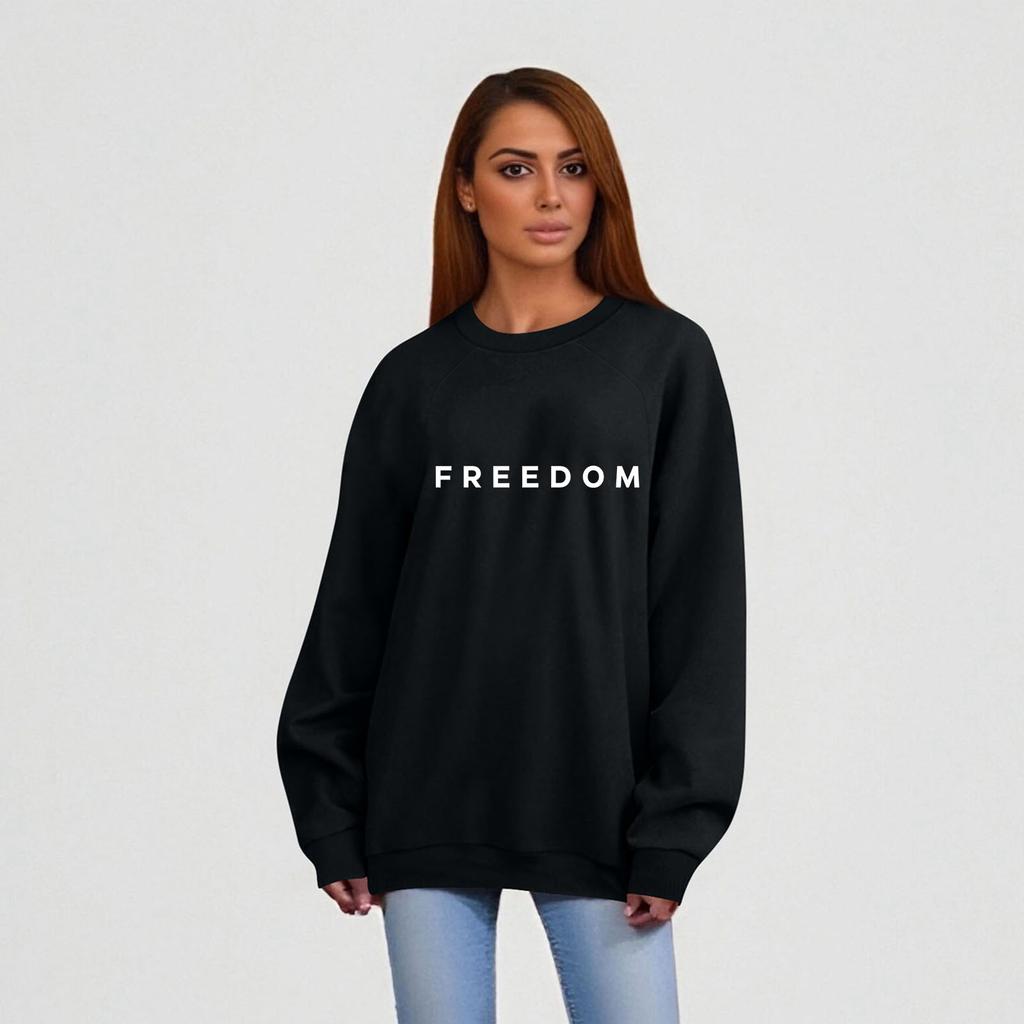Womens Fashion Tops Casual Crewneck Striped Long Sleeve Loose Pullover Shirts