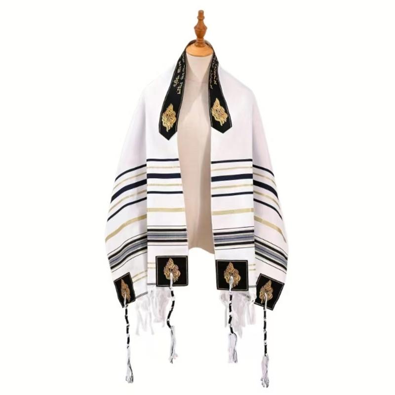 Übergroßer jüdischer Gebetsschal für religiöse Zeremonien und kulturelle Veranstaltungen 60x180cm Traditioneller Tallit für Gottesdienste