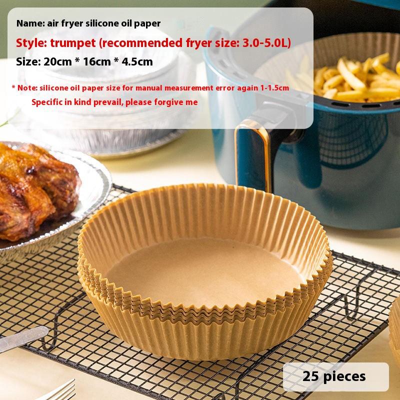 Baking Paper Air fryer special paper food-grade oil-absorbing paper pad baking barbecue food silicone paper round paper plate