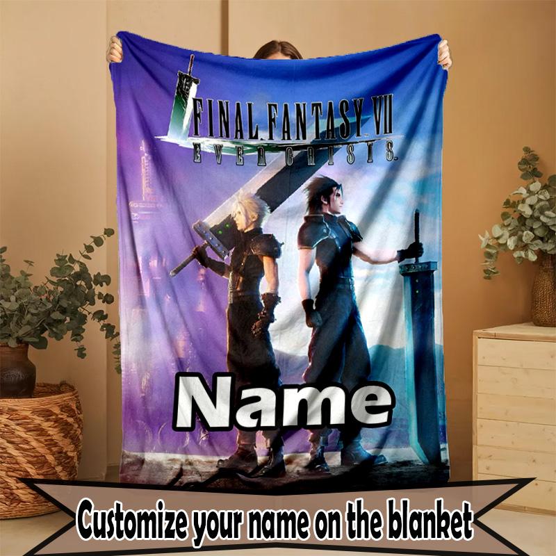 Custom Name Personalized Final Fantasy Print Blanket, Home Decor, Bedroom, Sofa, Camping, Couch, Gifts for Birthday ChristmasEnthusiasts