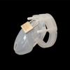 New Male Silicone Chastity Device Cock Cage Sex Toys With 5 Penis Ring Adult Belt Brass Lock Standard/Short Cage A122/A235